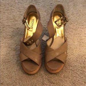 Michael Kora cork heels